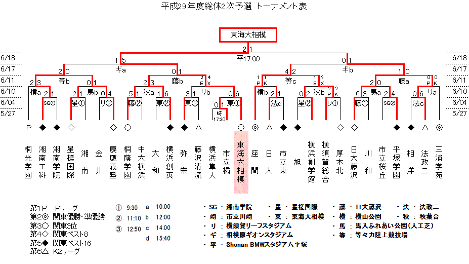 17年度高校総体神奈川県予選